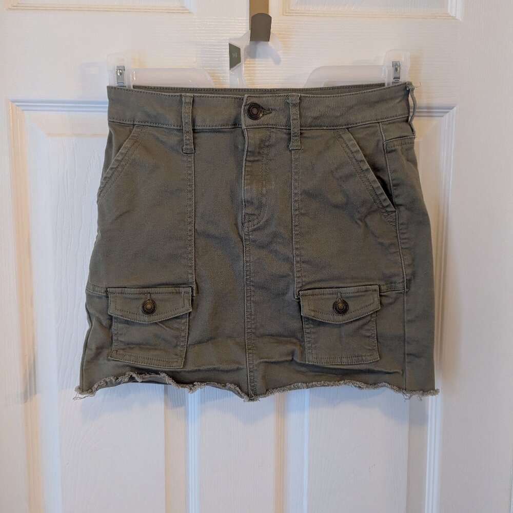 So olive green mini skirt - 3 / 26w